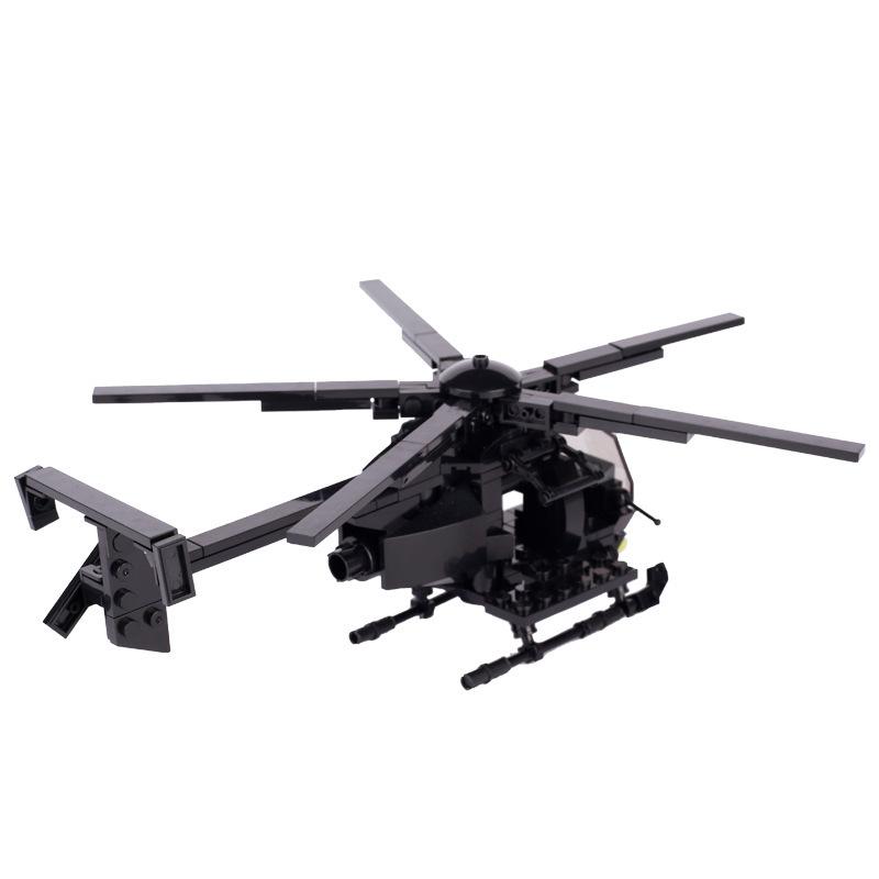 Military Series Birdie Helicopter Rescue Aircraft Fighter Assembled Toy Model Compatible With Small Particles