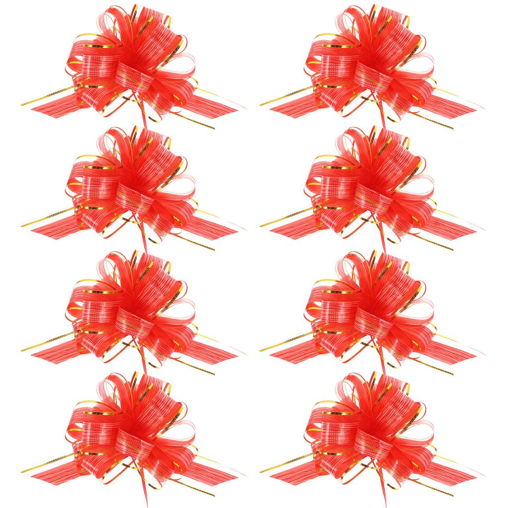 20Pcs Gift Pull Bows Decoration Set Flower-Like Shiny Packaging Pull Flowers for Christmas Wedding Holiday Party Supplies