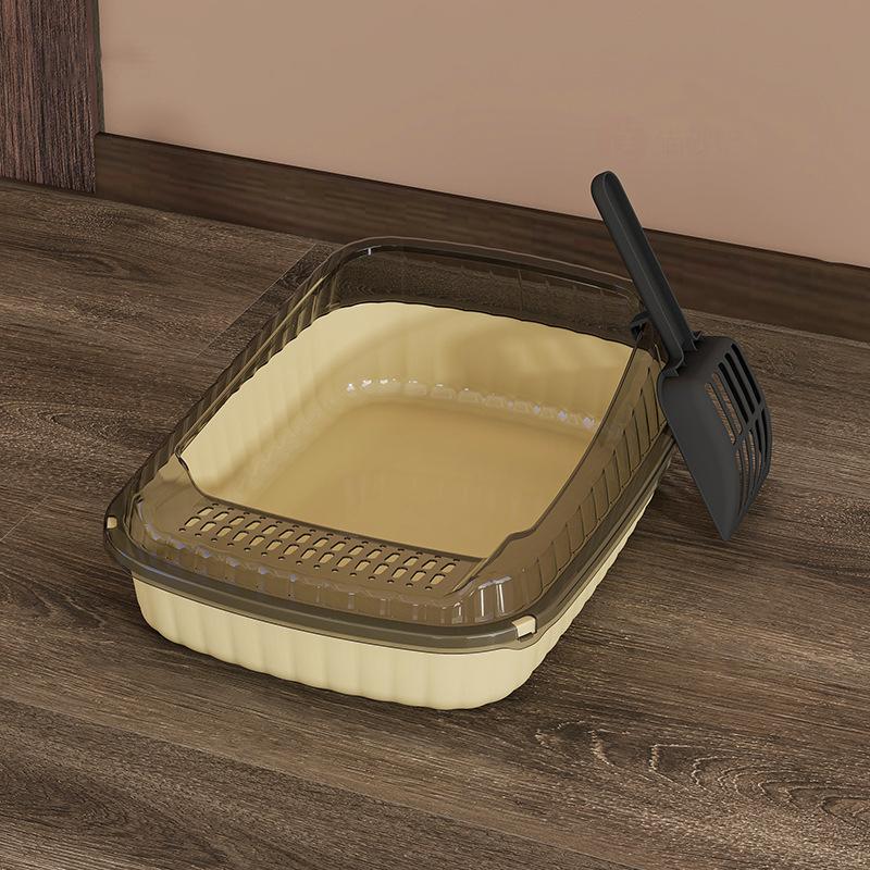 Cat Litter Box Semi-closed Open Splash-proof Cat Excrement Basin Cat Toilet Large Thickened Cat Kitten Potty