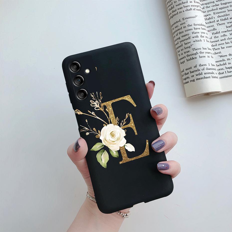 

For Samsung Galaxy A24 4G Fashion Case Pink Black Matte Silicone Letters Phone Case For Samsung A24 A 24 4G SM-A245F Back Cover Galaxy A24 4G