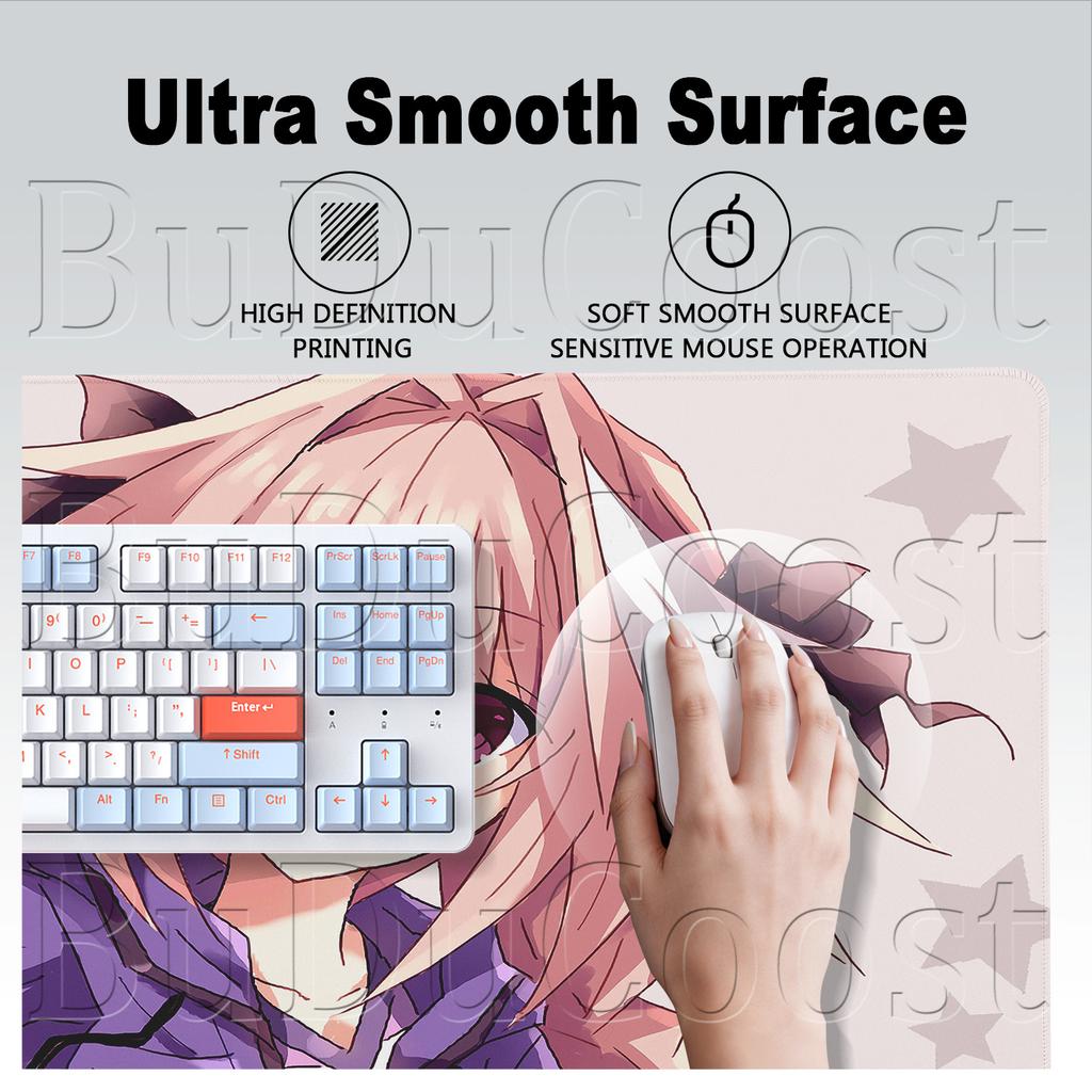 Non-slip Rubber Base Desktop Carpet Large Laptop Decoration Keyboard Mat XXL Kawaii Girl Astolfo Mouse Pad PC Gaming Accessories