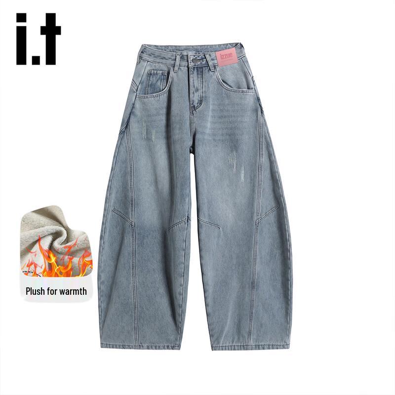 

Izzue IT Women s Fleece-Lined High-Waist Wide-Leg Jeans L