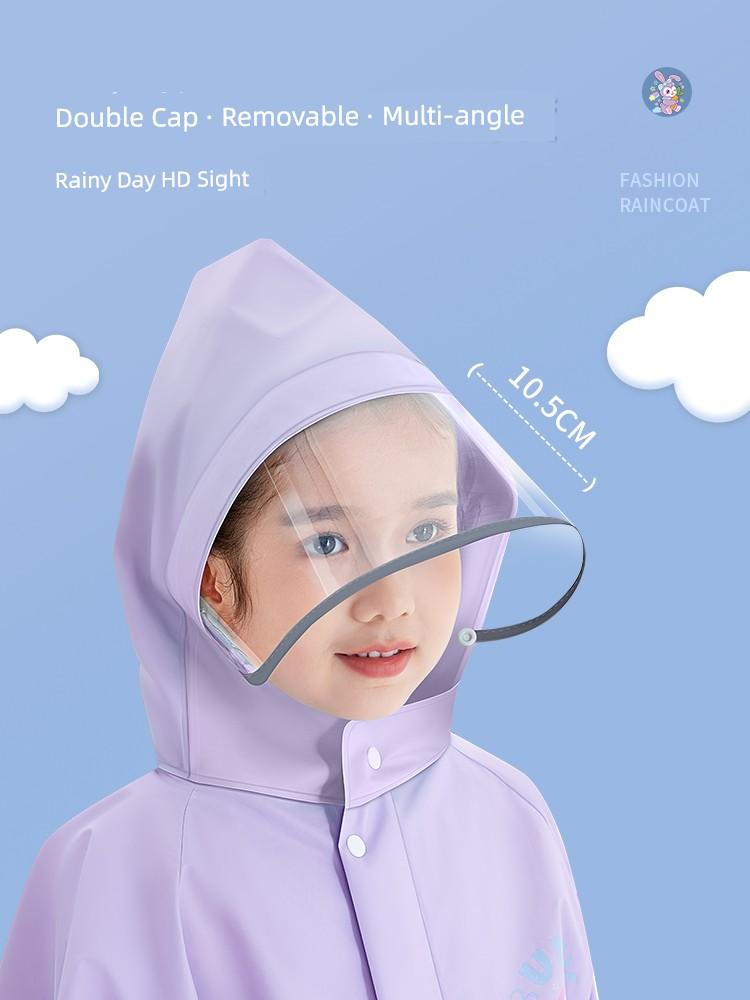 Raincoat for Students for School Rainstorm Prevention Children Raincoat 2025 New Primary School Students with Schoolbag Thickened Poncho