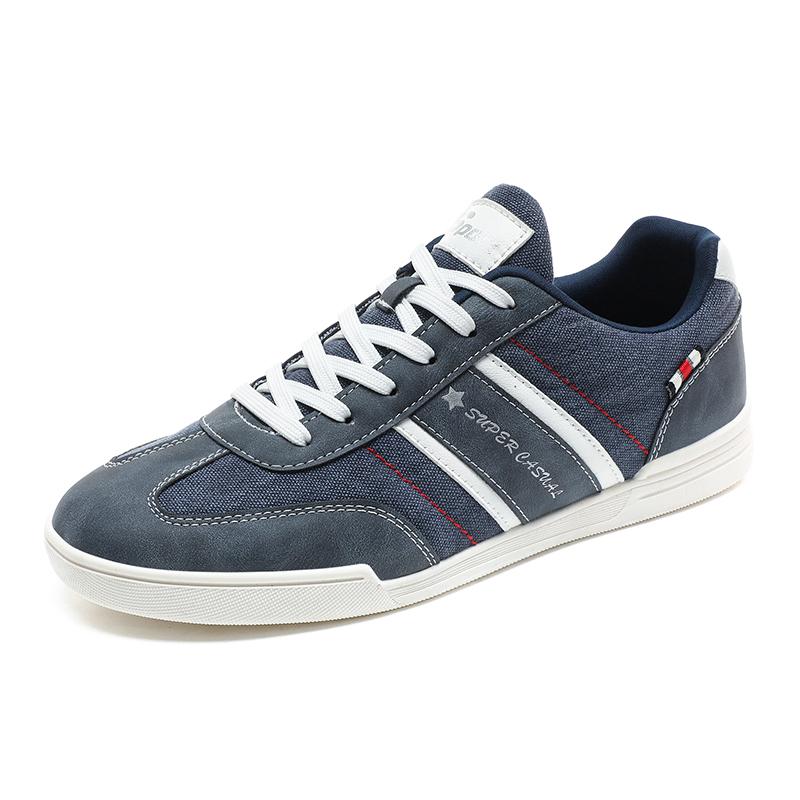 Men Sneakers Students Blue Skateboard Shoes Casual Grey Fashion Shoes Plus Size
