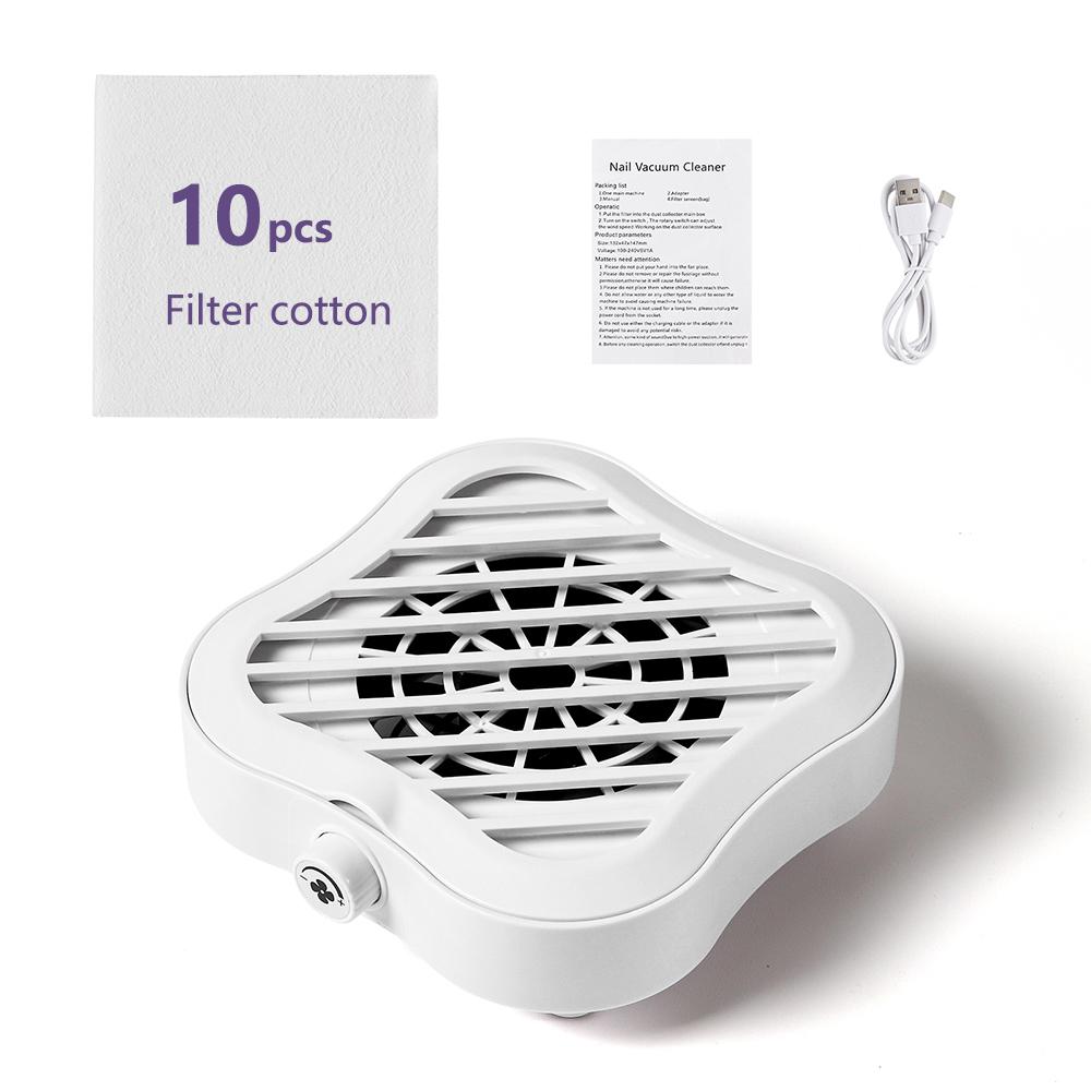 4200PM Mini Nail Dust Collector 60W Portable Nail Dust Extractor 450Pa Suction Nail Vacuum Cleaner Fan Nail Art Manicure Fan