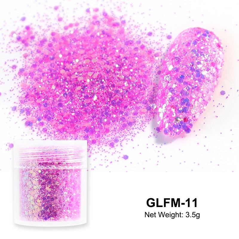 3,5g Paillettes Iridescentes Sucre pour Ongles Coloré Candy Coat Poudre Pigment Pour Manucure Effet Sucre Poussière Brillante Décorations Nail Art