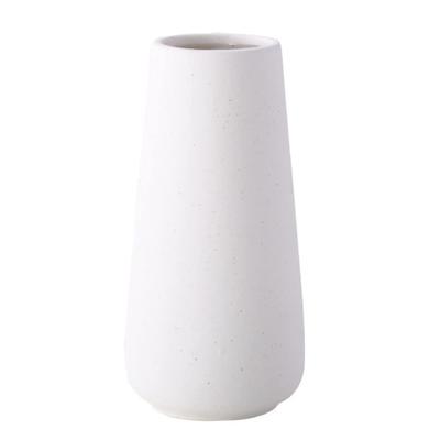 +kuRo Vase Flower Base Ceramic Nordic Stylish Large Interior Container Fresh Flowers Dried Ceramics Tray Altar White Black (White 20cm)