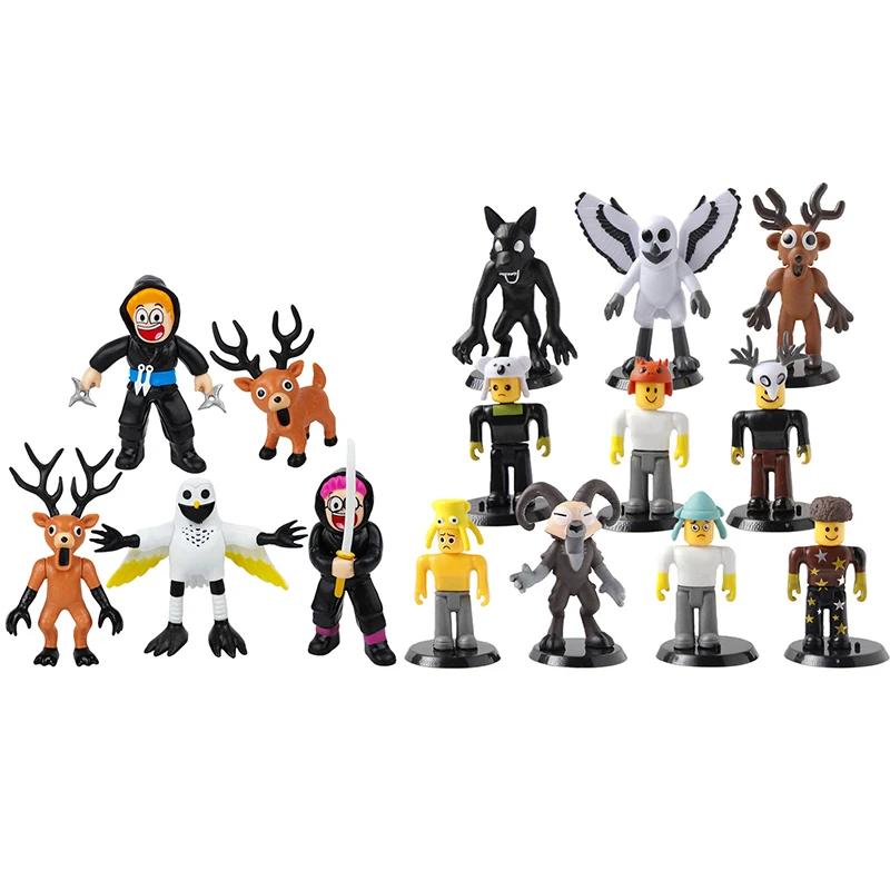 Forest 99 Nights Handmade Model Figure Game Area Brown Standing Sitting Elk White Owl Children's Christmas Gift