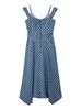 Corset Detail Denim Dress LWFO254202BLU1