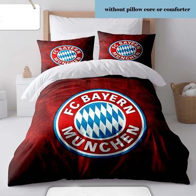 Bayern Munich Football Club Printed Duvet Cover Pillowcase Set