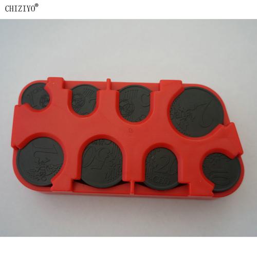 Auto Storage Box Car Euro Coin Case Holder Stowing Tidying Money Container Black Blue Red Green Organizer CHIZIYO