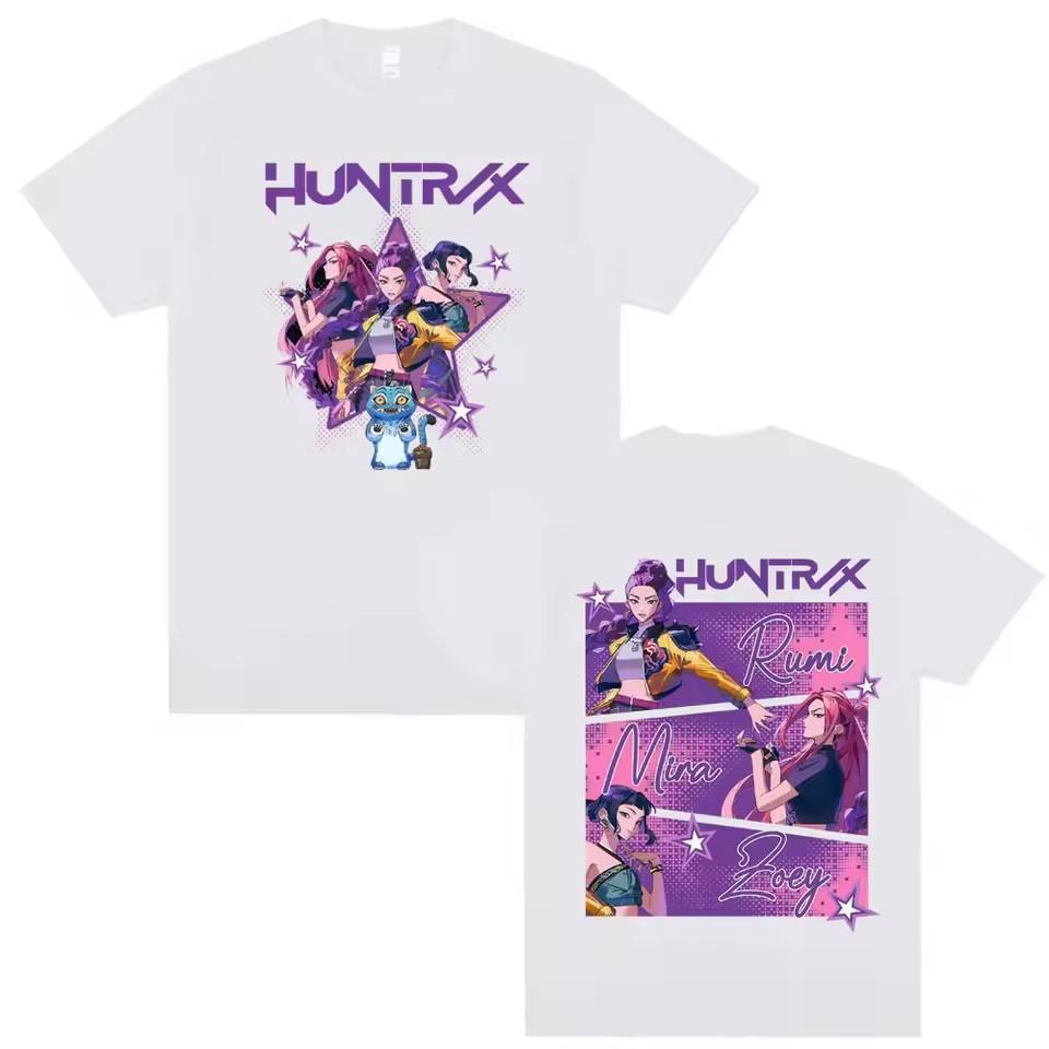 K-pop Saja Boys Demon Hunters Film Graphic Women's T Shirt Harajuku Fashion Short Sleeve T-shirts Summer Cotton Tops Tee Shirt