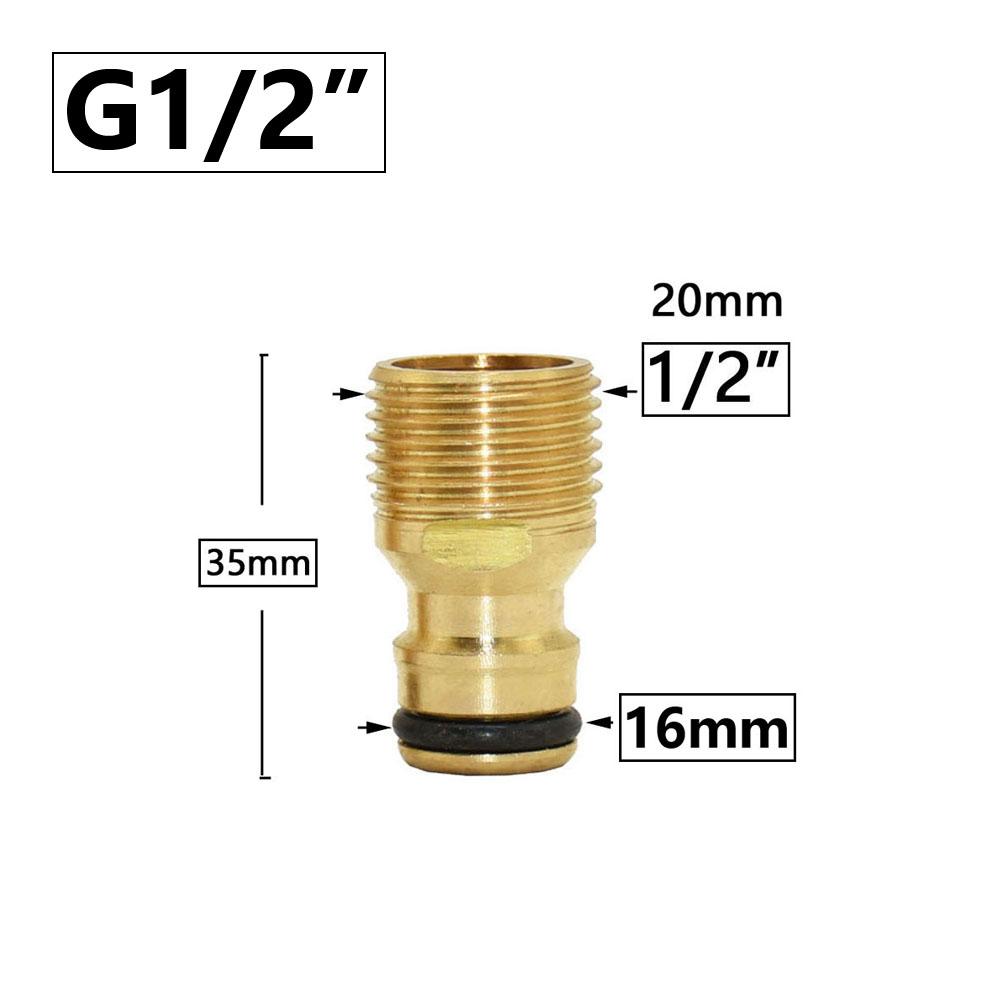 

1/2 3/4 1 Brass Tap Quick Connecter 16mm 20mm Copper Hose Coupling Adapter Garden Tubing Repair Watering Gun Fittings Tool