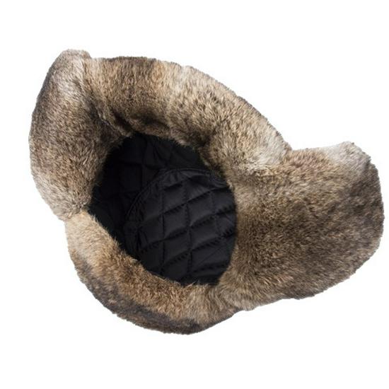 Cappello Invernale da Uomo in Pelliccia di Coniglio Lei Feng con Protezione per le Orecchie - Cappello Caldo Spesso da Esterno in Cotone per Mezza Età & Anziani