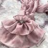 Elegant Lace Trimmed Chiffon Arm Sleeves With Ruffled Detail Photoshoot Costume Sleeves For Cosplay And Anime Fashion