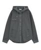 Hug Your Skin Hooded Shirt Jacket (Charcoal)