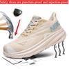 Rotating Button Safety Shoes Men Anti-smash Anti-puncture Work Shoes Fashion Men Safety Sport Shoes Security Protective BootsMen