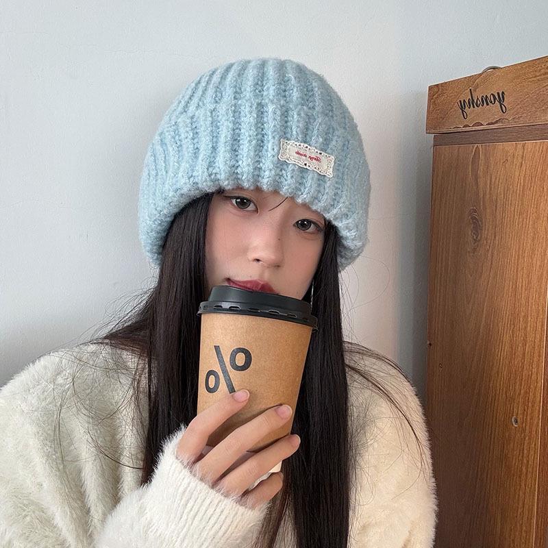 Women's Winter Wool Knit Hat with Lace Label - Classic, Fashionable Cold Protection