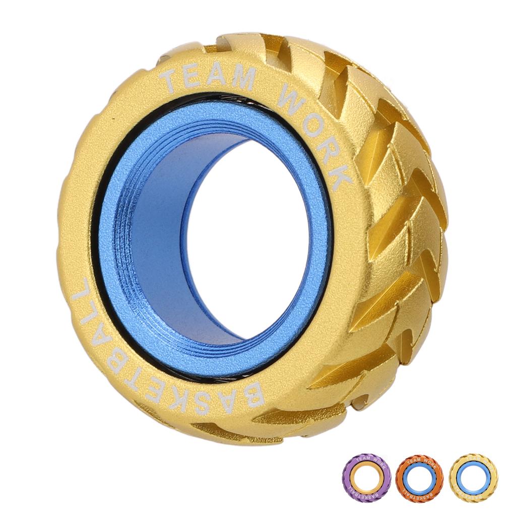 Stress Relief Haptic Slider Ring Dual Color Metal Ratchet Sensory Rotating Coin Block ADHD Slider Ri