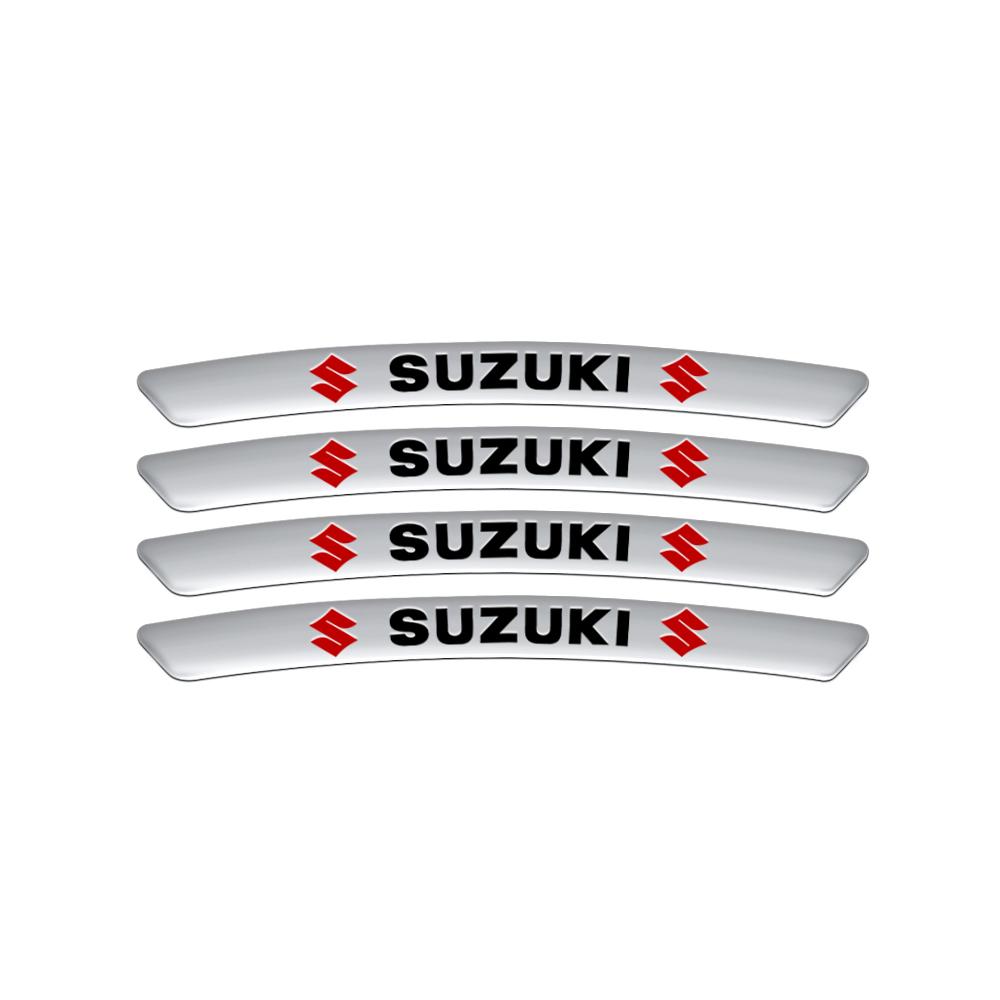 

4pcs Car Badge Wheel Rim Stickers Auto Tire Decoration Decals Accessories For Suzuki New Alto Swift Tianyu Shangyue Ruiqi Baleno