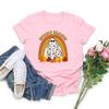 Retro Halloween Tshirt Spooky Season TShirts Cute Ghost T Shirt Fall Rainbow Tshirts Halloween Womens T Shirt Graphic Tees