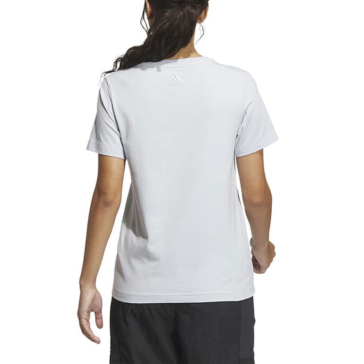 adidas T Shirts Women's White Crew Neck Moderate Straight Fit IM8885