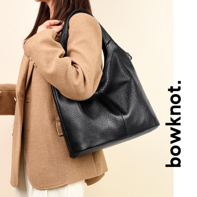 2026 New Women's Handbag Fashi PU Leather Tote Bag Casual Large-capacity Shoulder Bag for Commuting Underarm Crossbody Bag