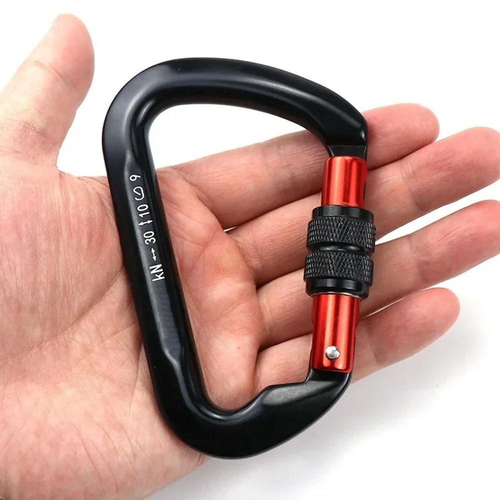High-strength Aluminum Alloy 30KN Carabiner Clip Outdoor Safety Buckle Hook For Camping Advanture.