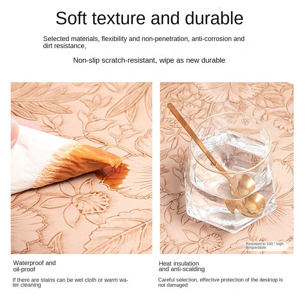 Anti Slip Placemats PU Leather Coaster High Quality Dining Table Place Mats  Household