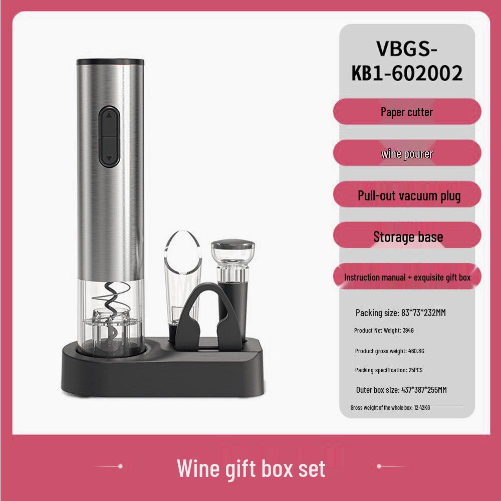 Premium Automatic Electric Wine Opener with High-End Base - Gift Set