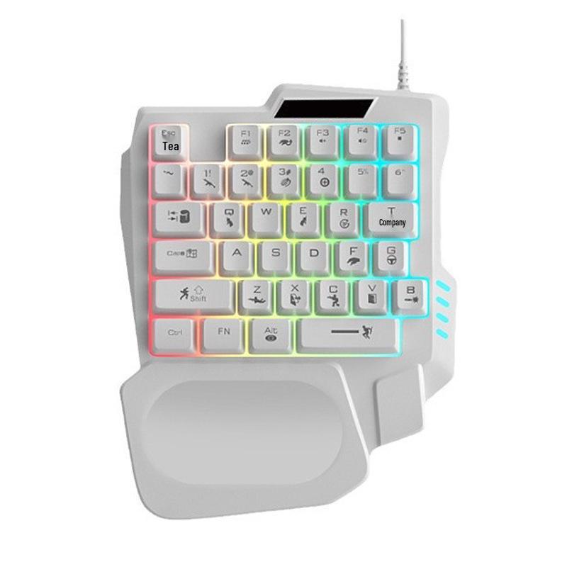 Mini Gaming-Tastatur- und Maus-Set für Linkshänder - Kompakt, tragbar, USB-Kabel für Laptop/Desktop