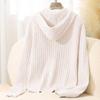 KAVON Merino Wool Thick Warm Hooded Knit Cardigan