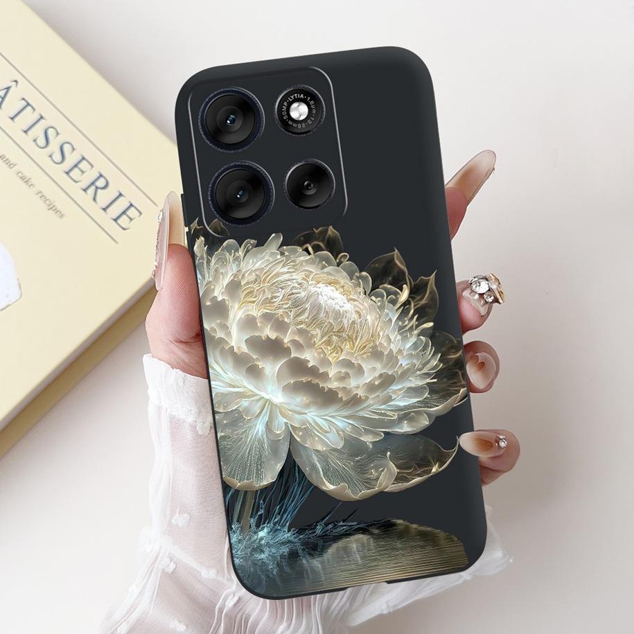 For Motorola Moto G86 G56 5G Case 2025 Fashion Flower Marble Sunset Capa Soft Silicone Phone Cover For MotoG56 MotoG86 5G Bumper