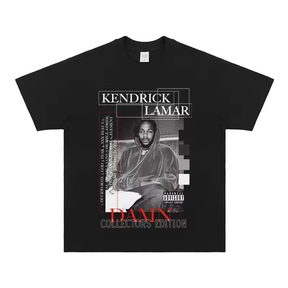 Kendrick Lamar Singer Band Tee Shirt Homme New in Top Tees Unisex Clothing short sleeve Round Neck Printing Pullover TShirt 33623