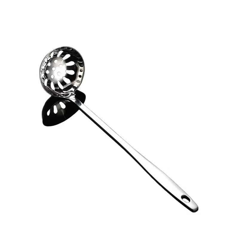 Stainless Steel Long Handle Hot Pot Ladles & Slotted Spoons