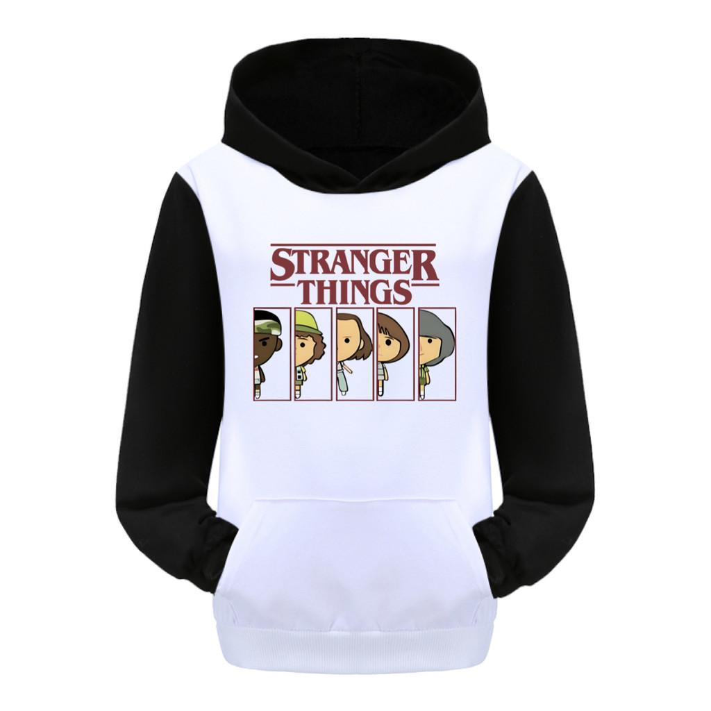 5248 Kids Boys Girls Stranger Printed Casual Long Sleeves Hoodies Top