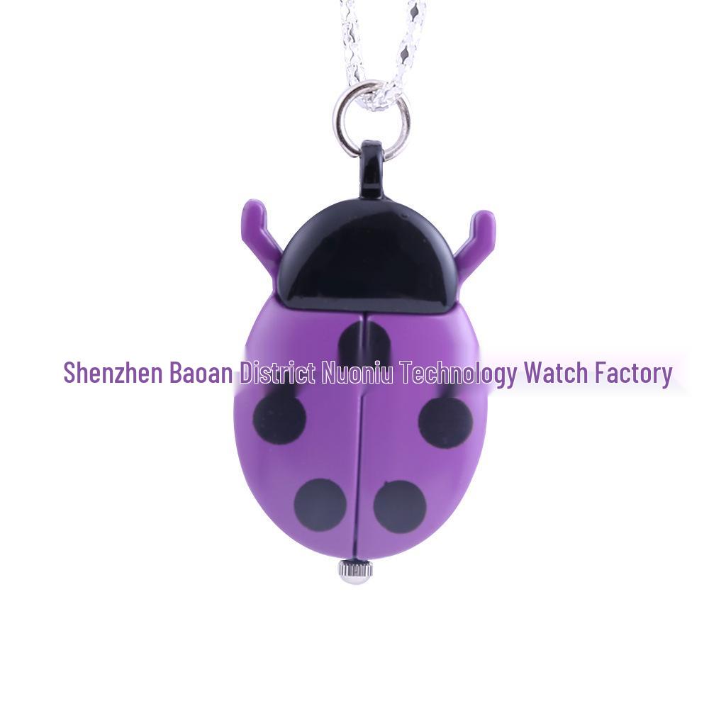 Ladybug Quartz Pocket Watch - Cute Animal Design, Multiple Colors Available