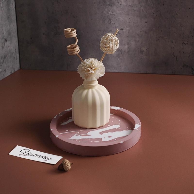 Büyük Tepsi Reçine Kalıpları Silikon Yuvarlak Tabak Kalıpları, Meyve Tepsisi için Tabak Reçine Epoksi Döküm Kalıpları, Ev Dekorasyonları Kalıpları