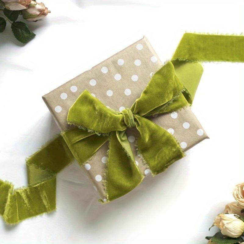 Colorful Velvet Ribbon: 1.5 Inch X 138 Cm (54 Inch) Handmade Tassel Trimmed Velvet Ribbon Present Packaging