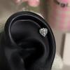 1Pcs Sweet Cool Wing Ear Bone Nail For Women  Shiny Zircon Cross Heart Stud Earrings Body Piercing Accessories