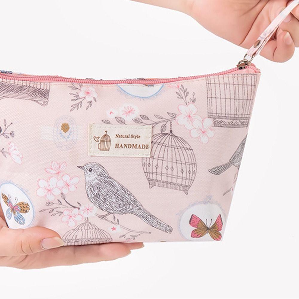 Bag Flower Printing Wash Pouch Cosmetic Bags Korean Storage Bags Toiletry Handbag Women Clutch Bag