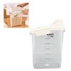 Cereal Storage Container with Pourable Spout Ergonomic Handle Lid Scale Timing Airtight Damp Proof Plastic Rice Storage Bin for Flour Bean Pet Food