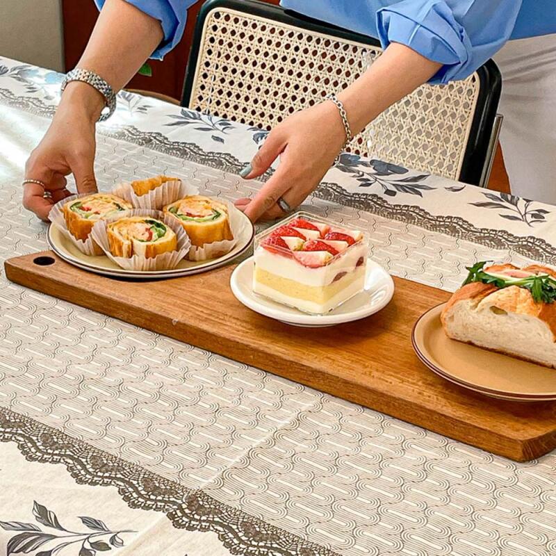 

Natural Runner Elegance Flower Tablecloth
