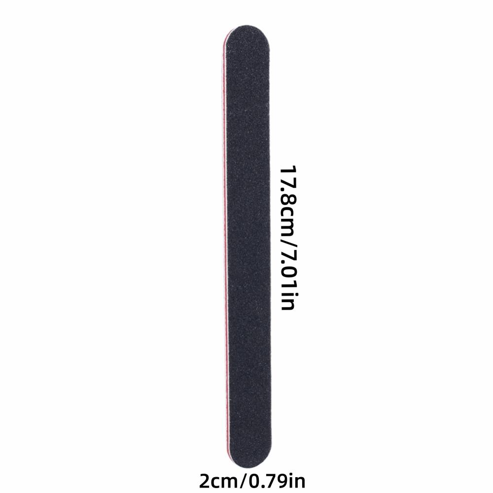 20pcs 100/180 Grit Double Sided Nail Files Black Nail Sanding File Pedicure Tool File  For Pedicure