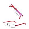 Metal Anti-Blue Light Reading Glasses Men Half Frame Prescription Eyeglasses Male Eyewear +1.0 1.5 2.0 2.5 3.0 3.5 4.0