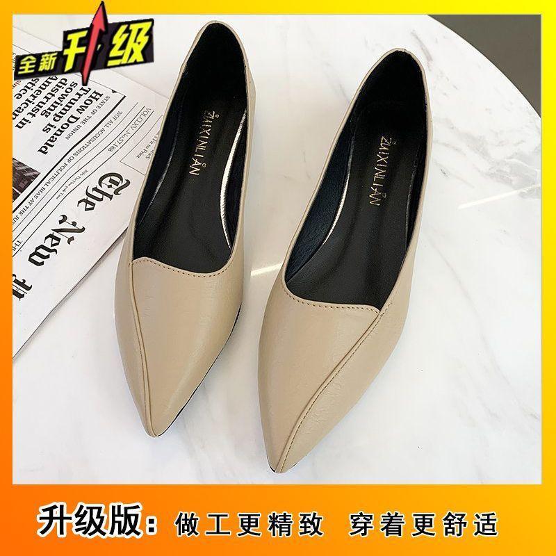 Internet celebrity single shoes women's 2025 spring and summer new pointed flat comfortable Doudou shoes Internet celebrity soft sole versatile wome