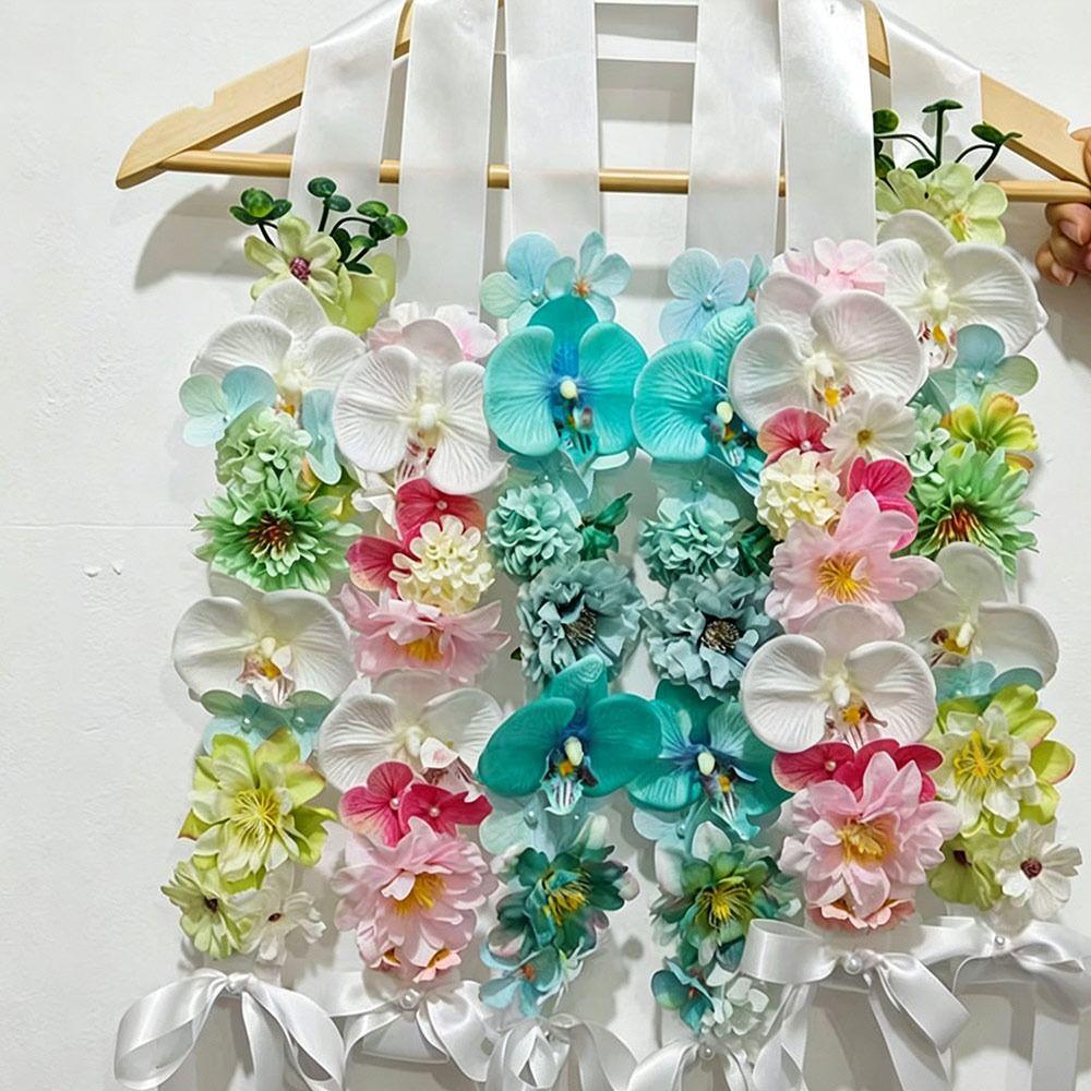 Elegant Style Satin Flower Shawl Artificial Flowers Flower Lei New Floral Sash Wedding