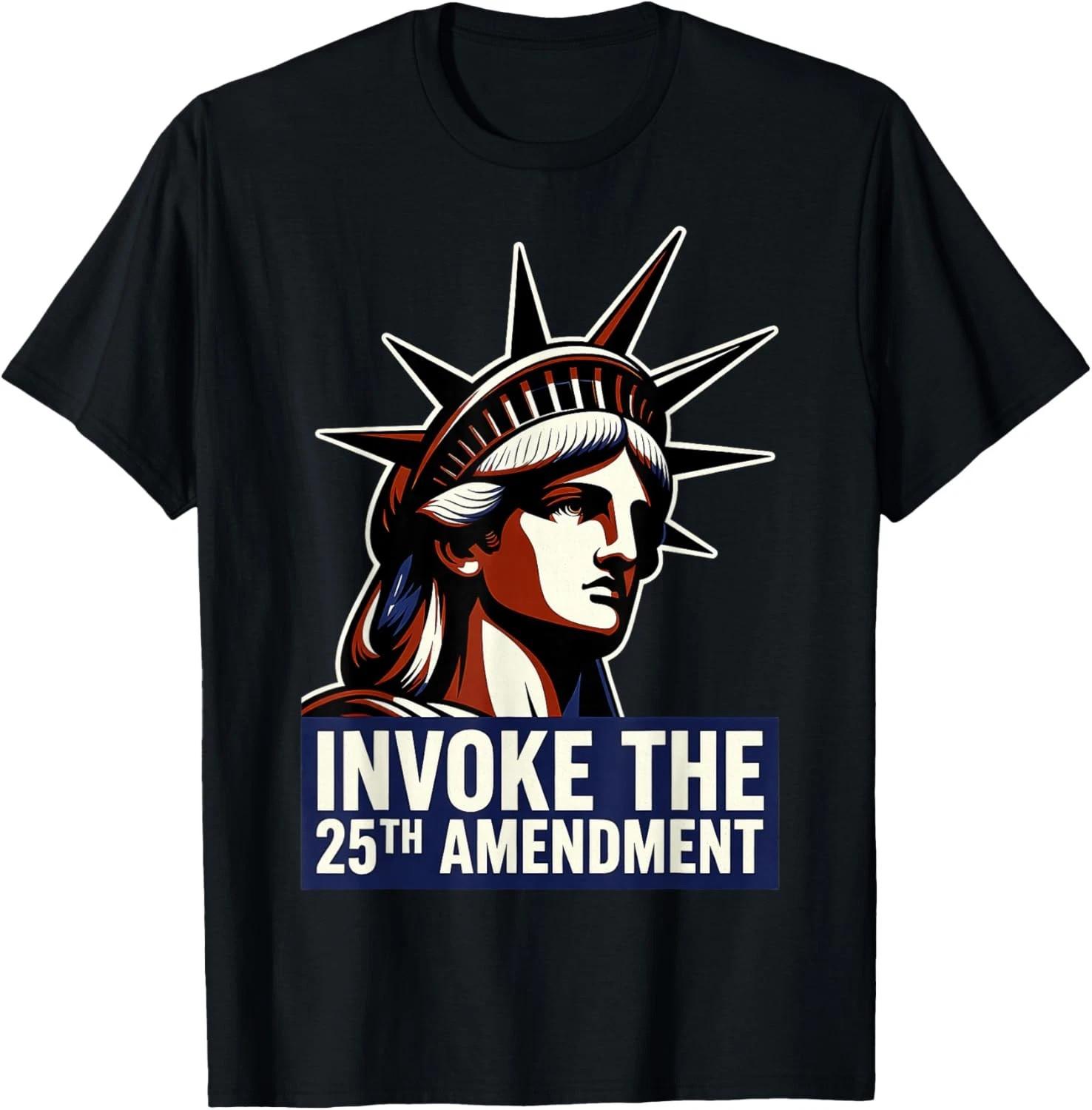 Смешные футболки унисекс с надписью INVOKE THE 25TH Amendment XXL