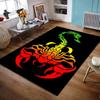 Colorful Scorpion Tribal Design Rug Non-slip Rug Suitable for Living Room and Bedroom Sofas
