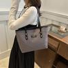 Trendy Casual Commuter Tote Bag In Red Polka Dot And Black Heart Patterns For Fashion-forward Students